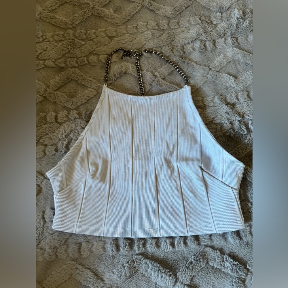 🌟 Topshop aesthetic blue halter top